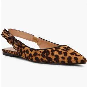 Steve Madden Olsen Slingback Genuine Calf Hair Pointed Toe Flat Size 10